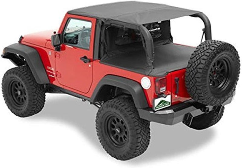 Pavement Ends by Bestop 41424-35 Black Diamond Cab Curtain for 2007-2018 Wrangler JK 2-Door - Image 1